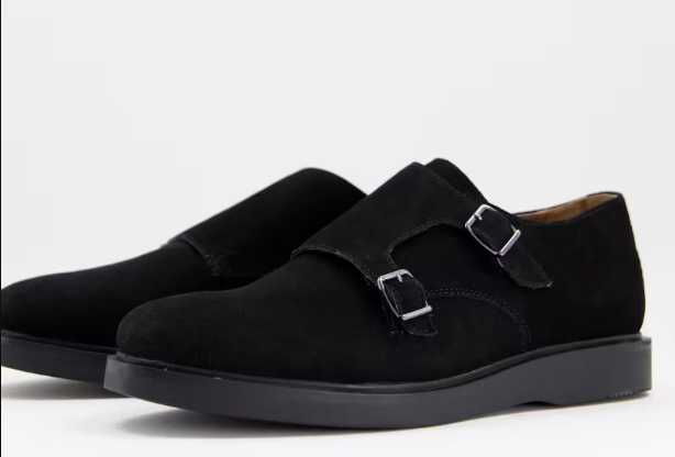 44,5р\28.8см Туфли монки лоферы H By Hudson (замшевые) туфлі