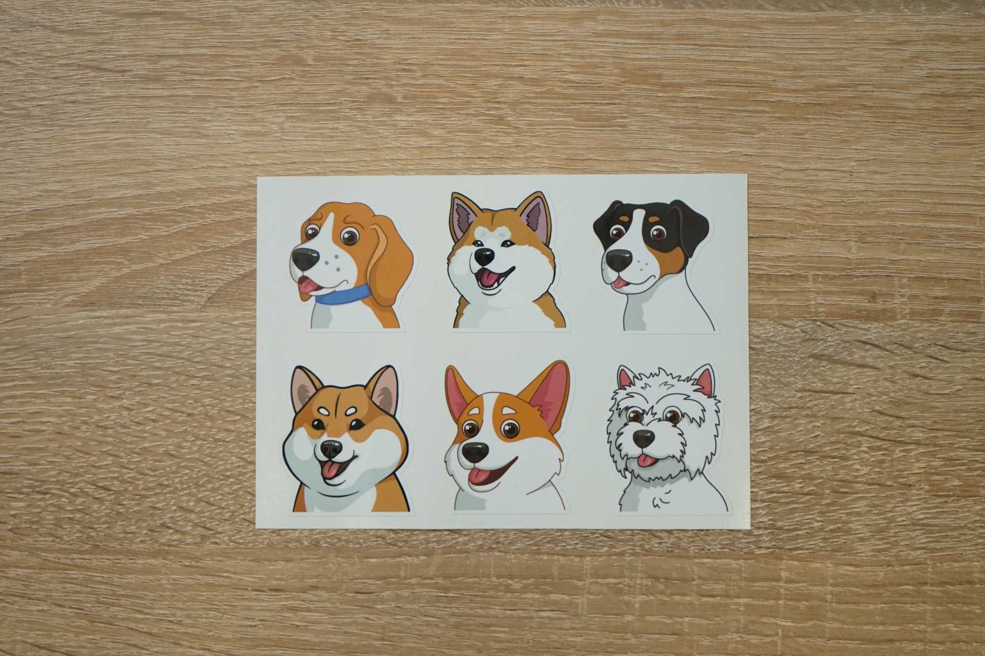 Виниловые стикеры с биглями, стикерпак наклейки собаки бигль