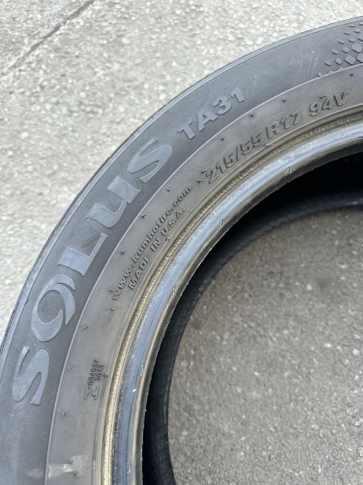 Шини 215 55 17 94V Kumho Solus TA31 комплект