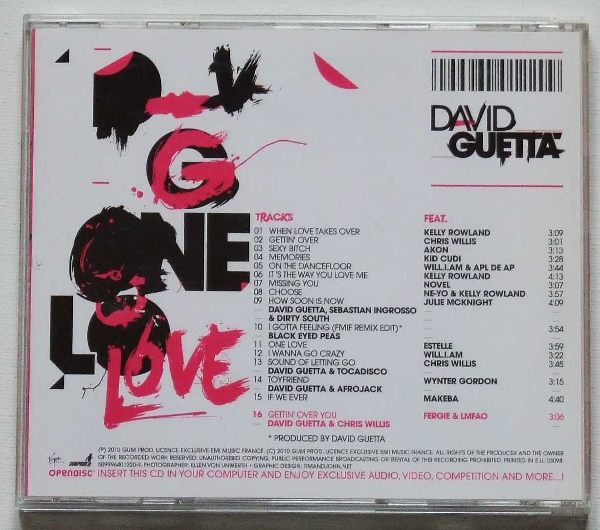 David Guetta – One Love CD