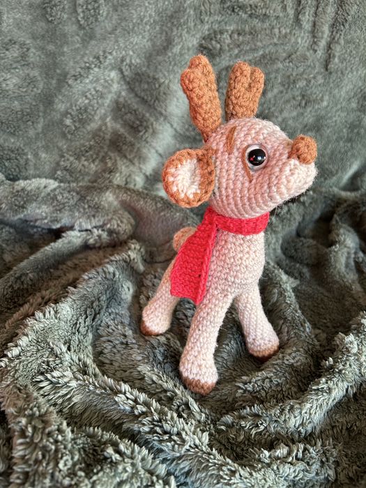 Renifer szydełkowy ozdoba świąteczna