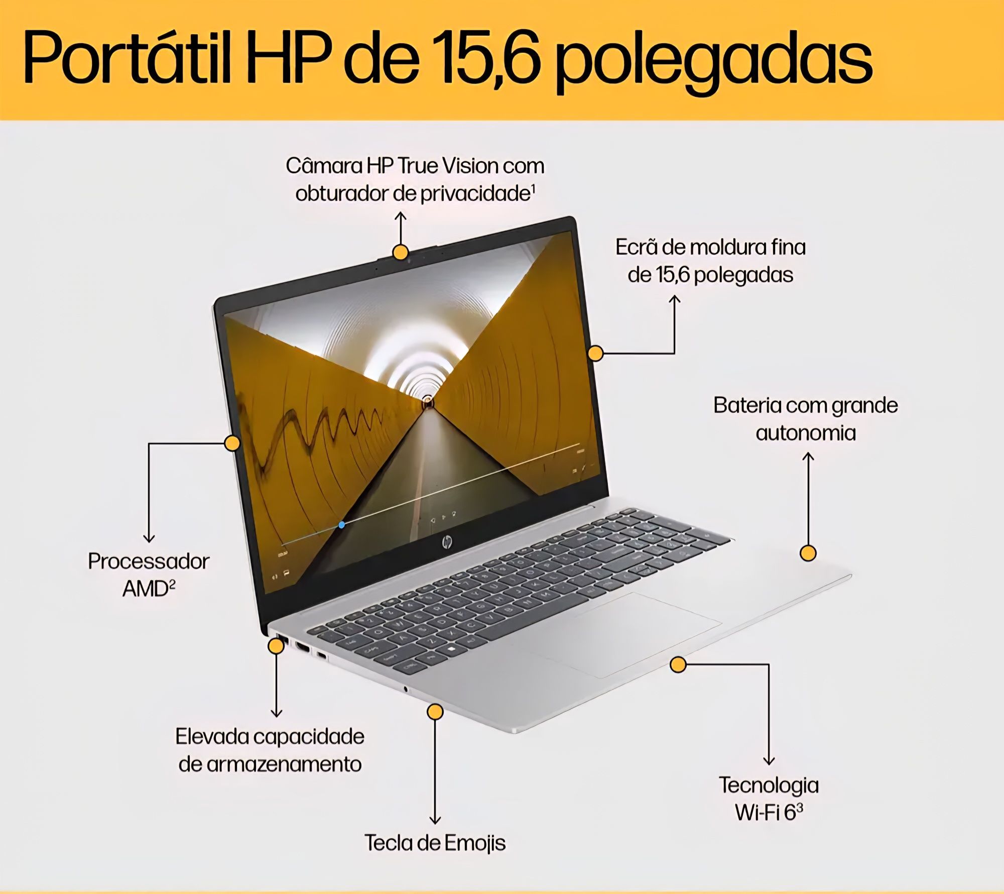 Portátil HP Laptop 15.6" | Razen 7 7730U | 16 GB | 512 GB