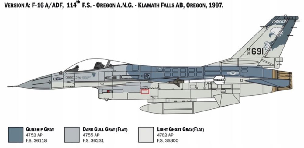 Italeri 2786 samolot F-16A Fighting Falcon model 1:48