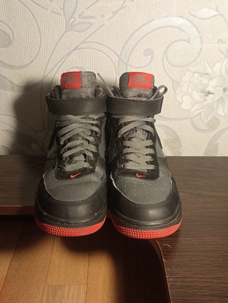 Nike Air Force 1 High Black Grey Red