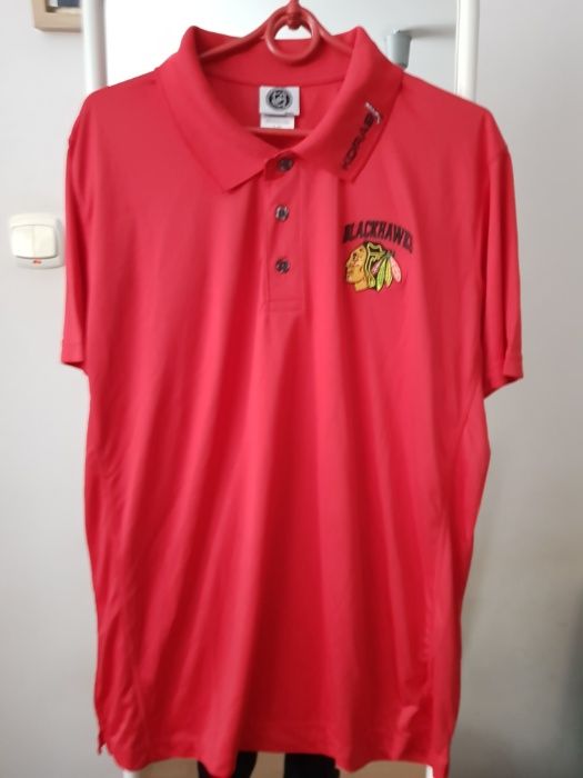 koszulka polo NHL Black Hawks