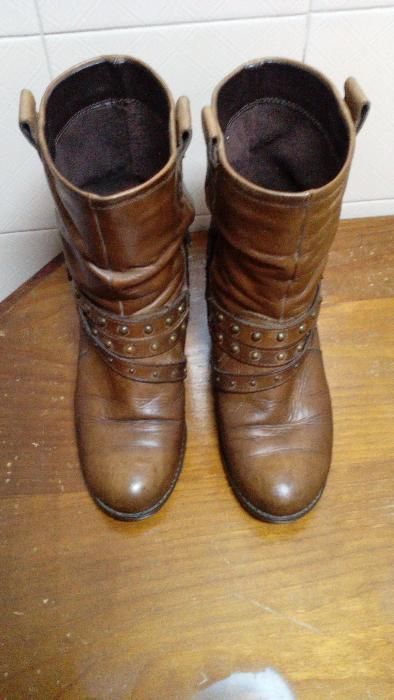 Bota de pele camel n.37