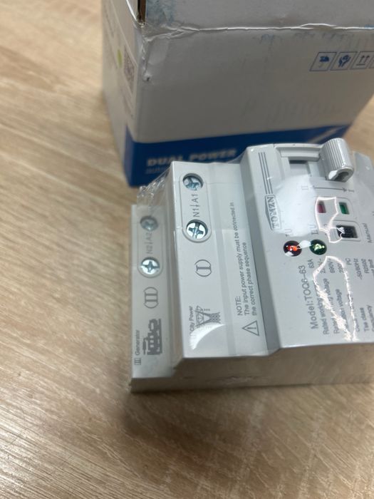 АВР TOMZN TOQ6-63/2Р Реле автоматичного вводу резерву