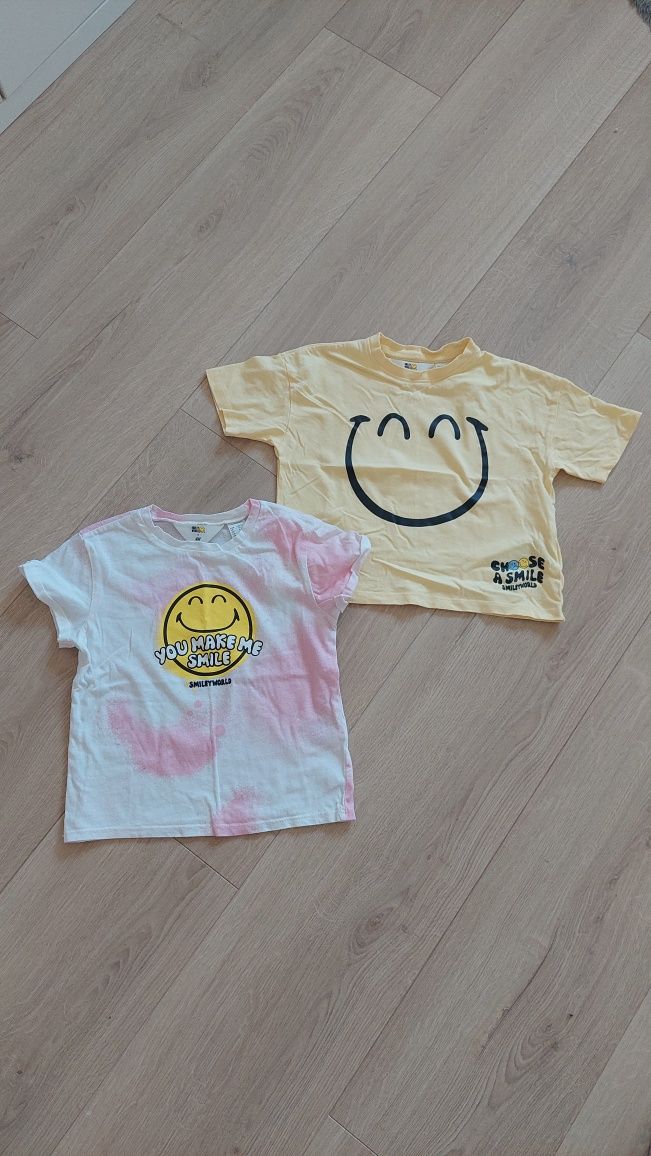 Koszulki t-shirty h&m 110/116 jak nowe smiley world