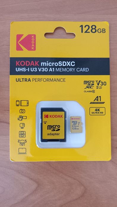 Karta pamięci Kodak MicroSD 128GB UHS-I U3 V30 4K Ultra HD  Class 10