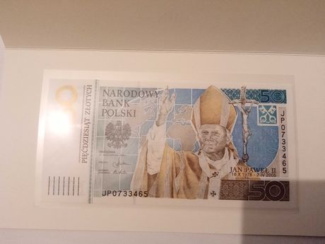 Banknot 50 zł Jan Paweł II NBP 2006