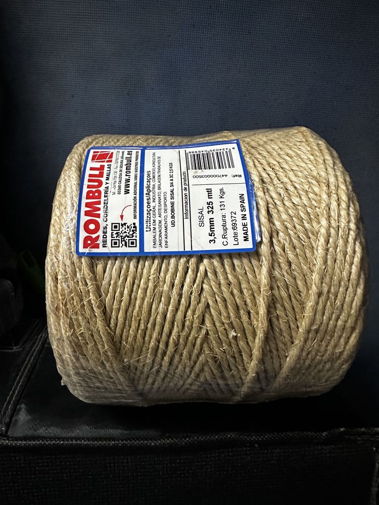 Rolo de sisal - 3,5mm x 325 metros NOVO