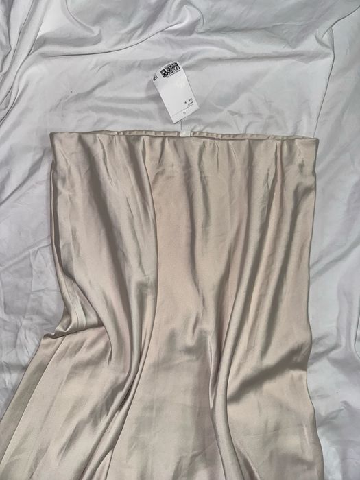 Спідниця сатинова шовкова атласна h&m міді максі