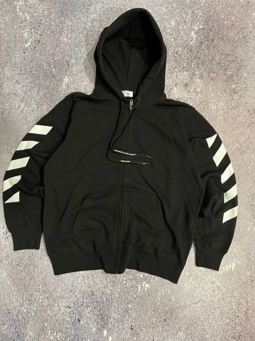 hoodie off white black/white
