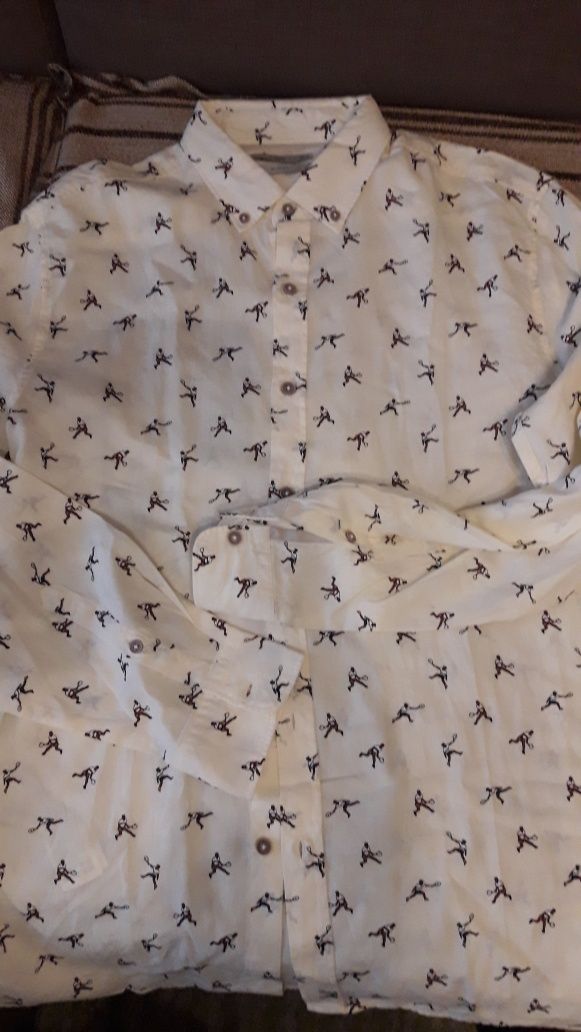Сорочка mango, slim fit, L