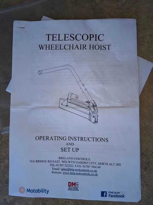 Podnośnik teleskopowy do wózka inwalidzkiego nowy