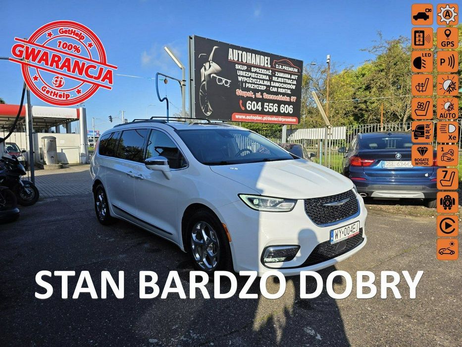 Chrysler Pacifica Limited 3.6 Benzyna 291 KM, kamery 360, Panorama, Radar, PL Menu, Hak