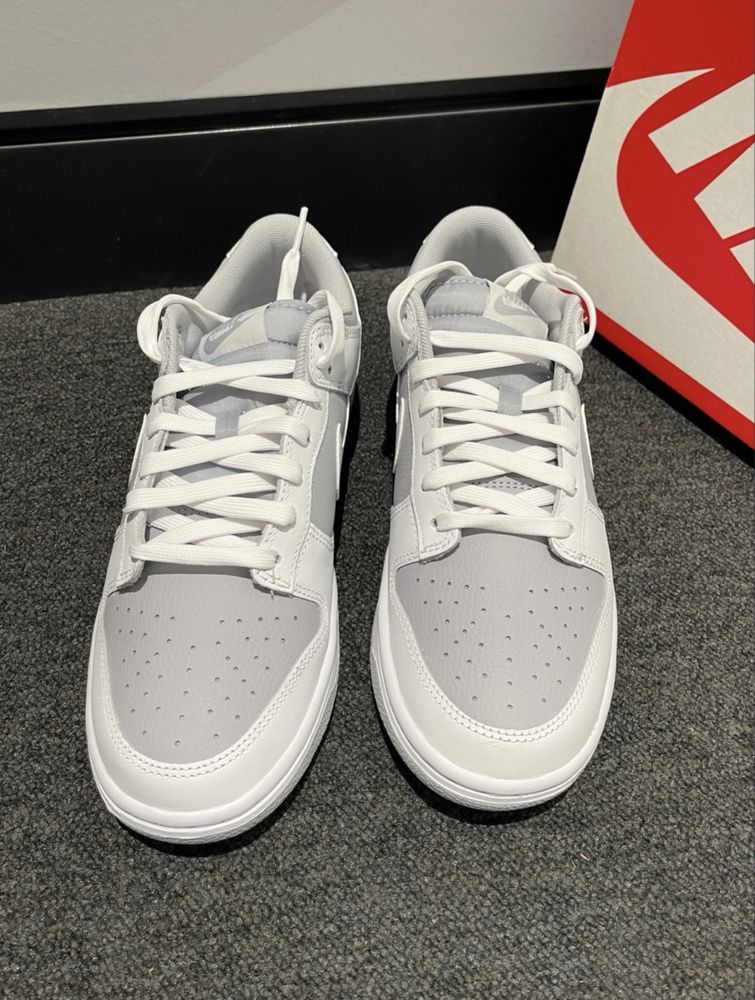 Оригінал Кросівки Nike Dunk Low Retro White Grey Данки Ретро сірі білі