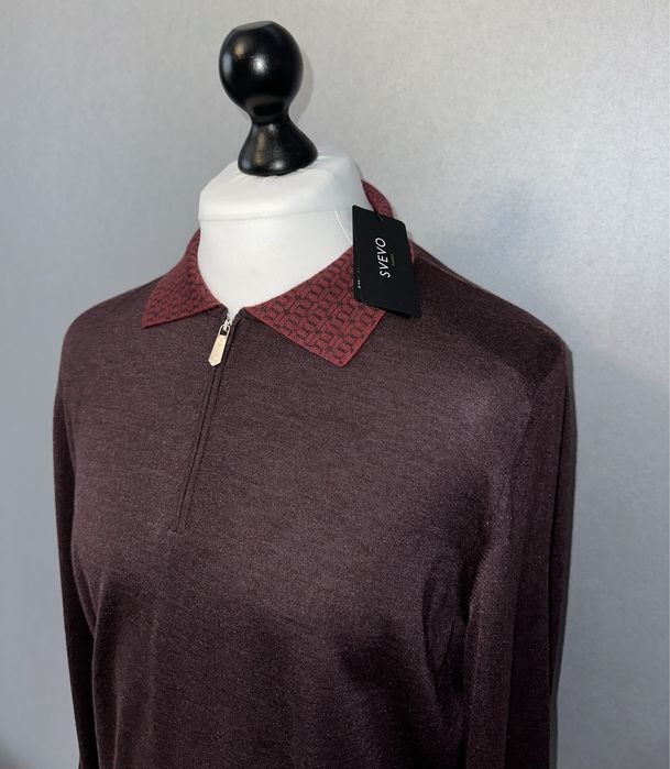 Свитер-поло из кашемира и шелка Svevo Parma