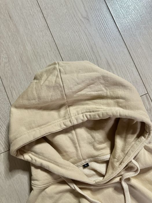 Худі кофта з капюшоном чоловіча бежева м л m l оверсайз oversize