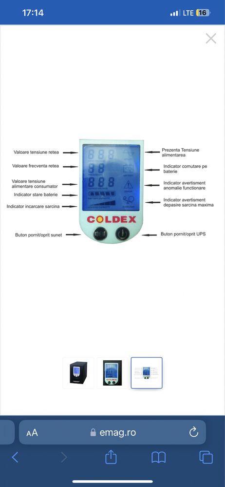 ИБП,ІБП,ДБЖ 1050W ,Источник бесперебойного питания, Coldex- 1050W
