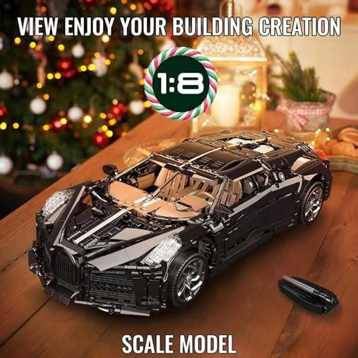 Samochód sportowy zdalnie sterowany Supercar z klocków 1:8 4688 el.