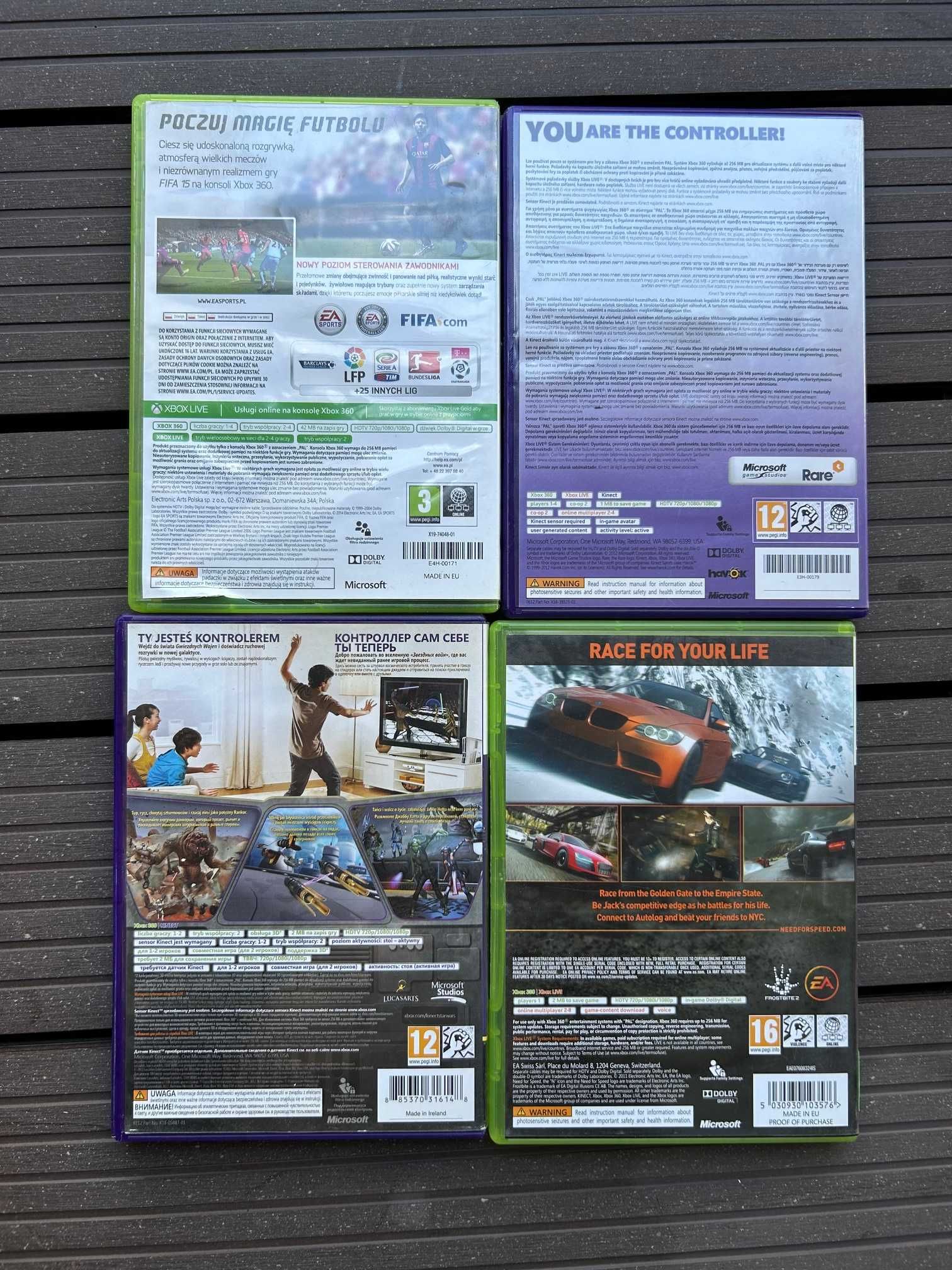 Zestaw 4 gier na Xbox 360