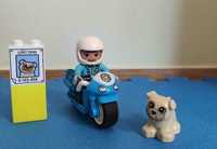 Lego Duplo motocykl policyjny  policjant na motorze 10967