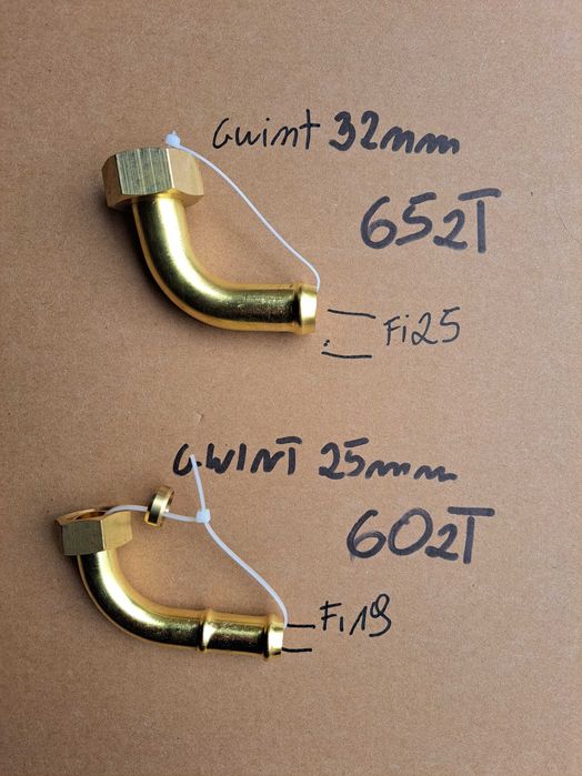kolano mosiężne pompy opryskiwacza sadowniczej fi 19 fi25 kolanko