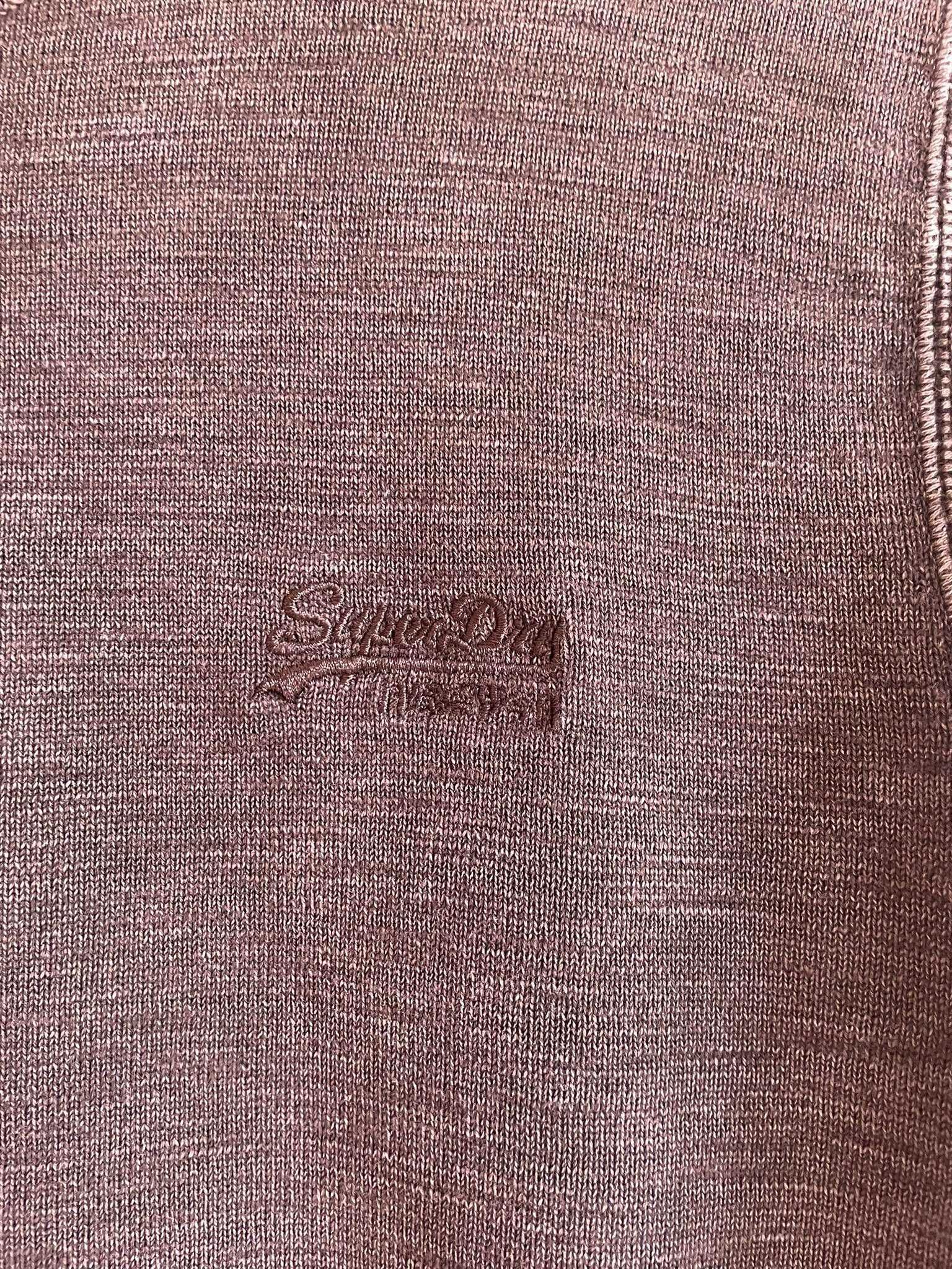 Longsleeve SuperDry L burgundowy