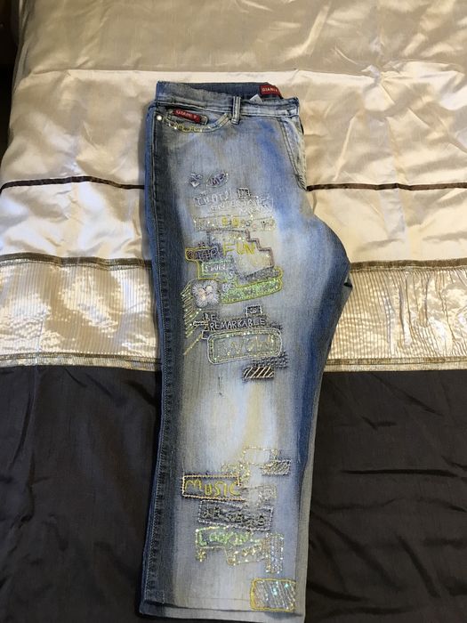 фірмові бриджі джинсові жіночі 48, штани, брюки