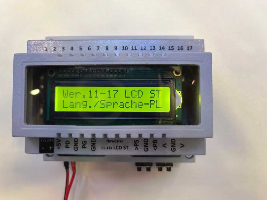 Sterownik schodowy LED 11-17k LCD ST obsługa wielu typów czujek
