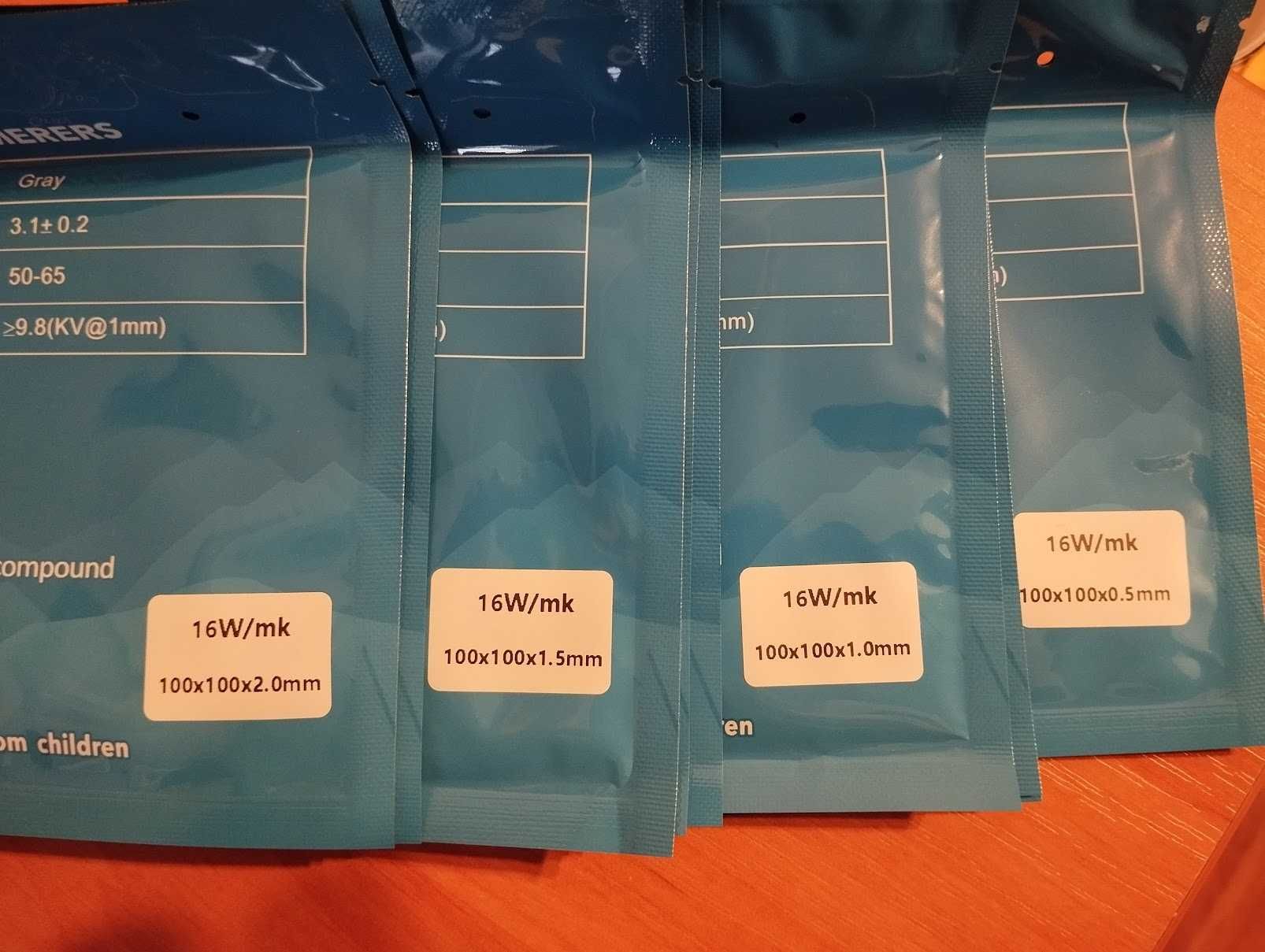 Термопрокладки брендові Upsiren 0.5- 3мм 16w\mk. Жидкие термопрокладки