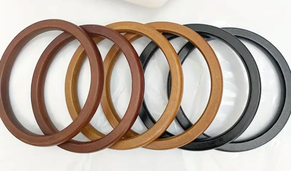 Ручки для сумки деревянные, кольцо, 14 см,  (2 шт)