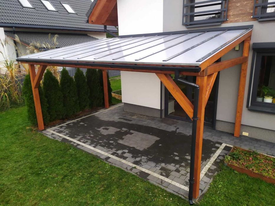 Zadaszenie poliwęglanem zadaszenie zabudowa tarasu