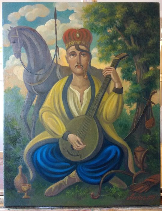 "Козак Мамай" картина маслом.