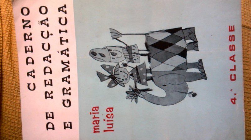 Caderno redação e Gramática da 4ª classe anos 70
