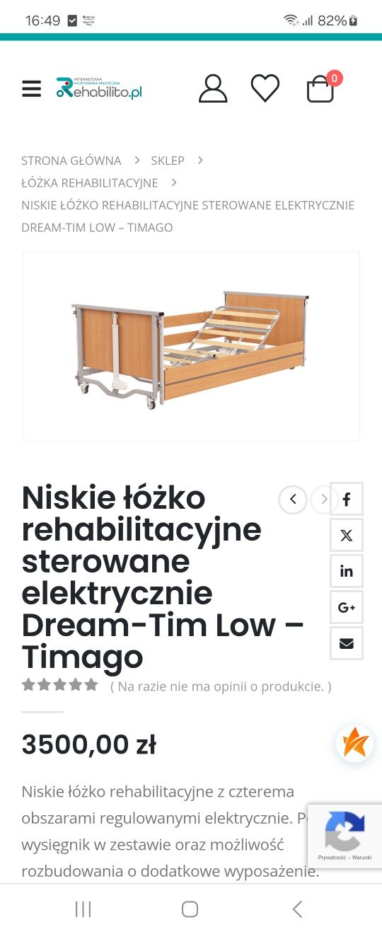 Łóżko rehabilitacyjne