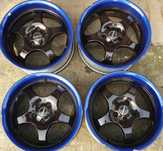 Felgi BORBET 16" 5x100 9J – niebieski rant | ET 30 / ET 15 |