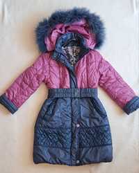 Зимово-демісезонне пальто на дівчинку 110 зріст