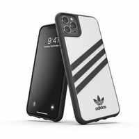 Etui Adidas Moulded Case PU do iPhone 11 Pro Max, Biało-Czarny