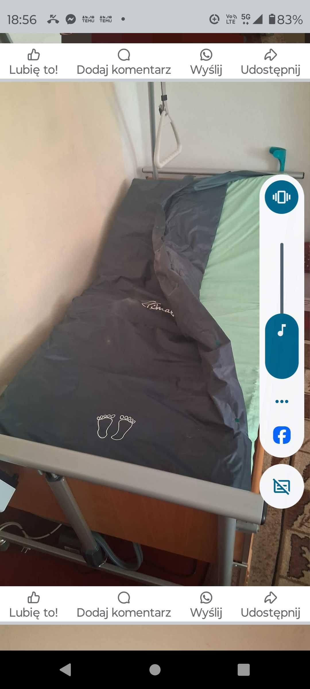 Sprzedam łóżko dla osoby leżącej ze
