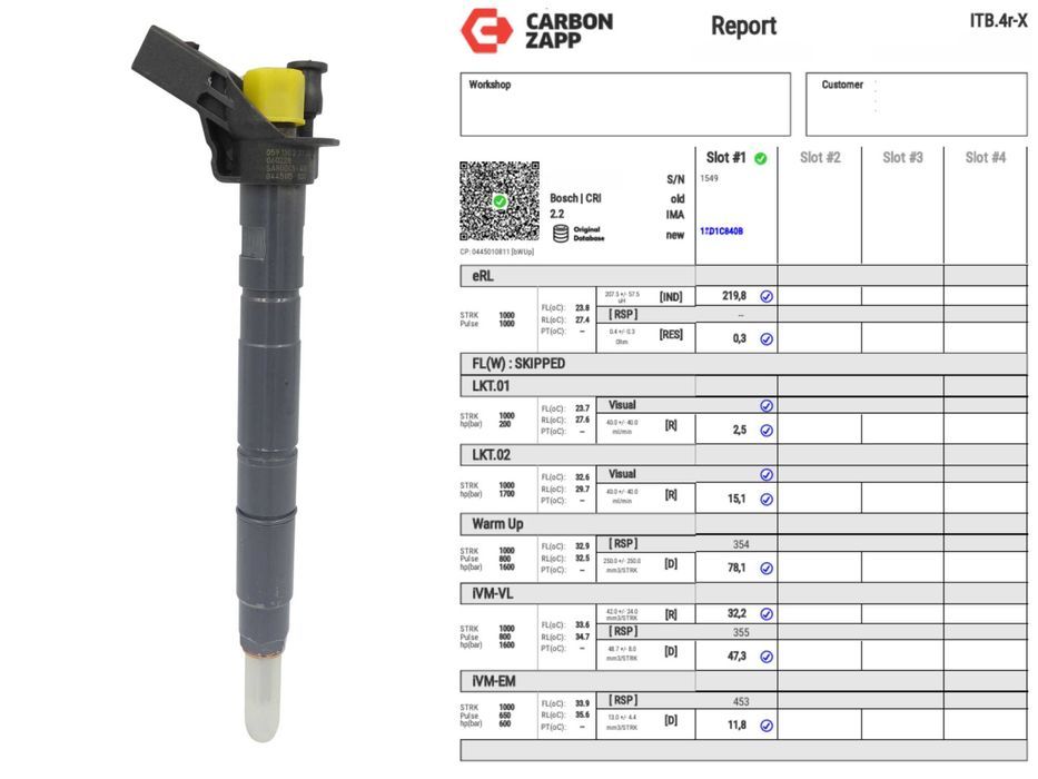 Regenerowany wtryskiwacz 0445.115.037 Bosch Audi VW 3.0