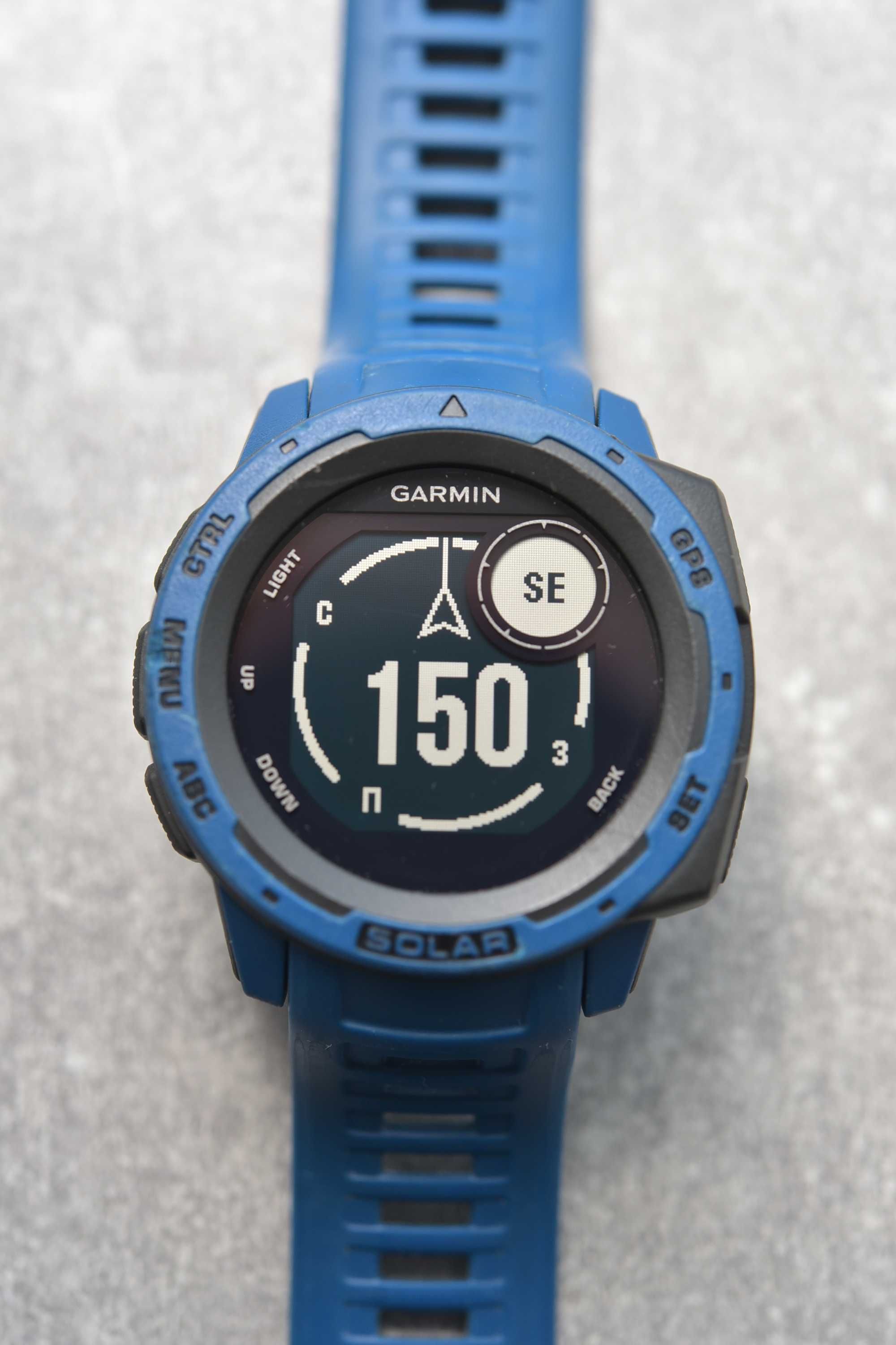 Garmin Instinct Solar синій колір gps компас