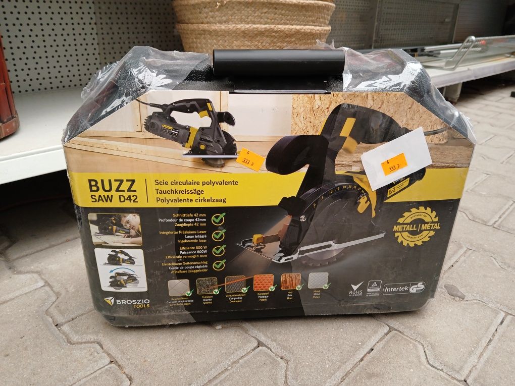 Piła tarczowa Buzzsaw D42 800 W, Tarcza 125 mm, zasilanie sieciowe