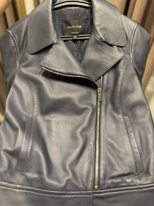 Шкіряна жіноча куртка Massimo Dutti