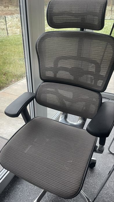 PREMIUM - 2 fotele obrotowe ERGOHUMAN PLUS BS KDM30  - jak nowy