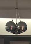 Lampa 3 kule chrom