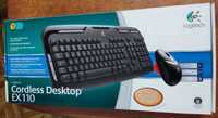 Беспроводная клавиатура + мышь Logitech cordless desctop EX110