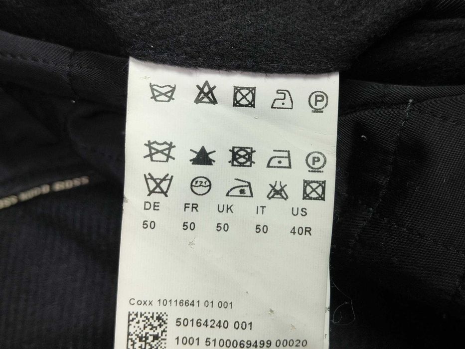 HUGO BOSS кашемірове пальто утепленне чорне ХЛ