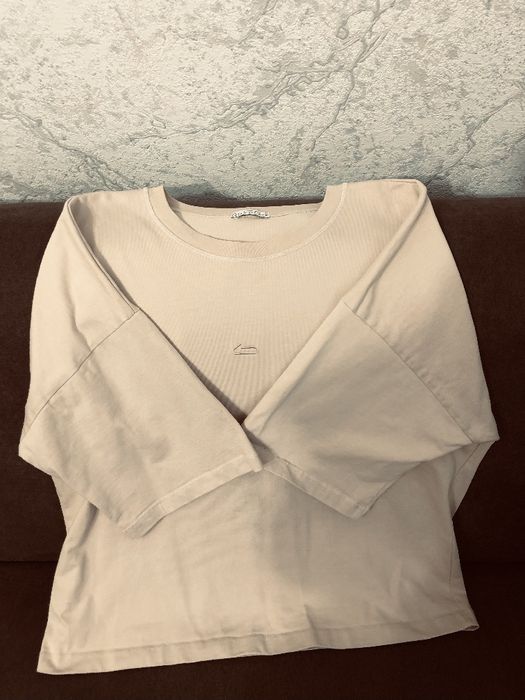 Футболка оверсайз жіноча зі щільного котону,нейтральний беж Rikki Hype